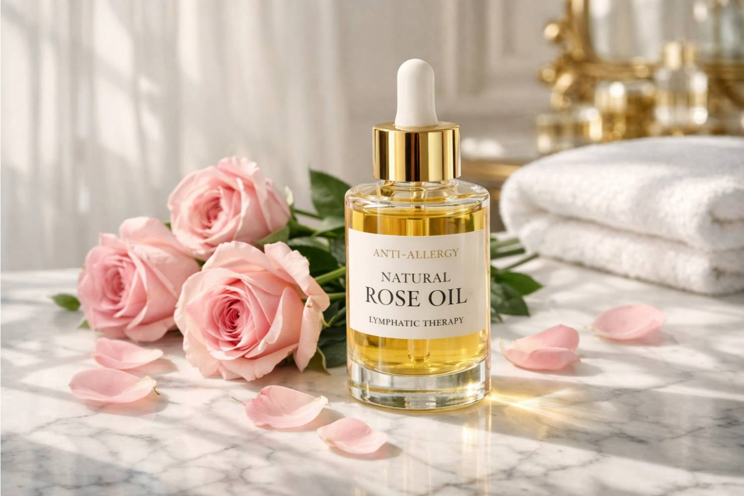抗敏天然玫瑰油淋巴療